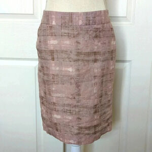 Loft Brushstroke Printed Linen Skirt